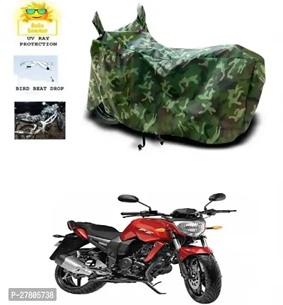 Designer Bike Body Cover Jungle Green For Yamaha Fz16-thumb0