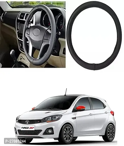 Designer Car Steering Cover Round Black For Tata Tiago Jtp