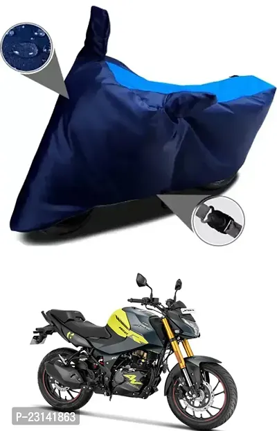 RONISH Waterproof Two Wheeler Cover (Black,Blue) For Hero Xtreme 160 R_t2-thumb0