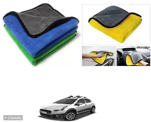 Car Cleaning Microfiber Cloth Pack Of 2 Multicolor For Fiat Avventura