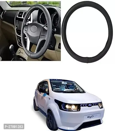 Designer Car Steering Cover Round Black For Mahindra E2O Nxt