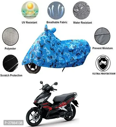 Stylish Blue Polyester Honda Blade 125 Bike Cover-thumb0