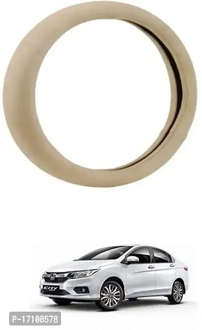 Car Stering Cover Round Beige For City i-Dtec-thumb0