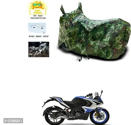 Designer Bike Body Cover Jungle Green For Bajaj Pulsar Rs 200