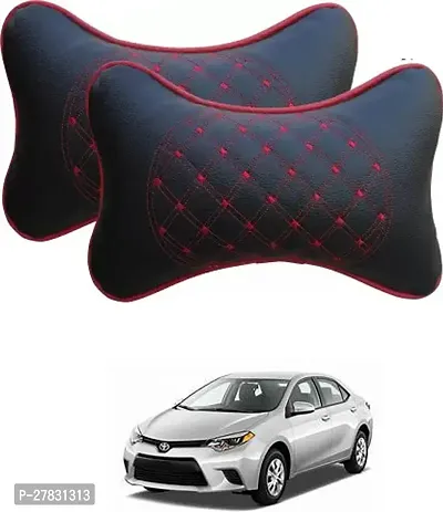 Stylish Car Neckrest Pillow Diamond Print Black For Toyota Corolla-thumb0