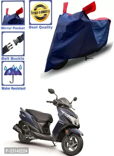 RONISH Waterproof Two Wheeler Cover (Black,Red) For Honda Dio_k16-thumb0