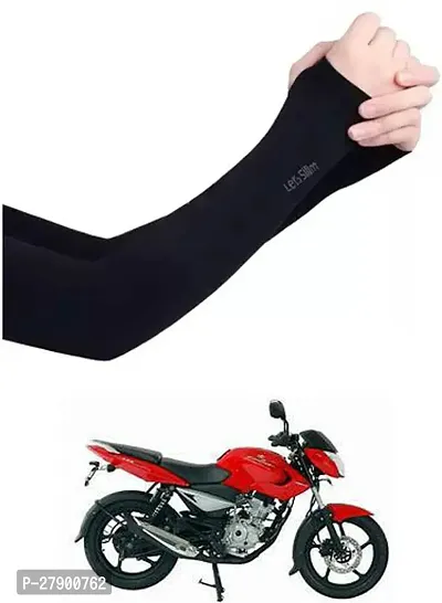 Stylish Breathable and Stretchable Arm Sleeve With Thumb Hole For Bajaj Pulsar 135 LS DTS-i