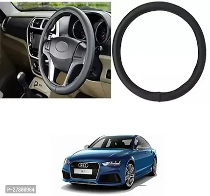 Designer Car Steering Cover Round Black For Audi Rs7