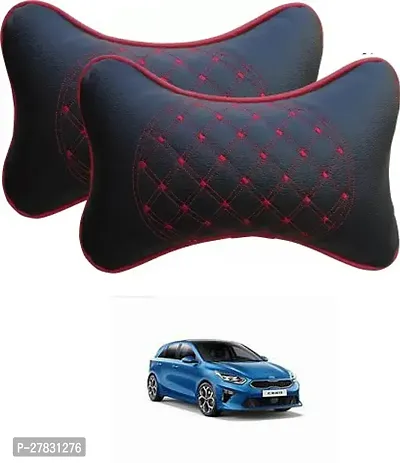 Stylish Car Neckrest Pillow Diamond Print Black For Kia ceed