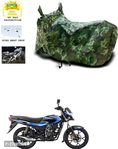 Designer Bike Body Cover Jungle Green For Bajaj Platina 110