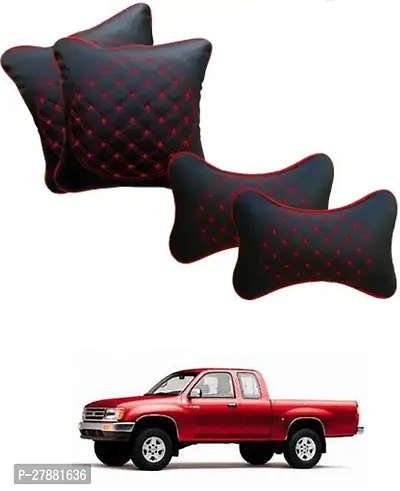 Car Neckrest Pillow Black Red Set Of 4 For Toyota T100