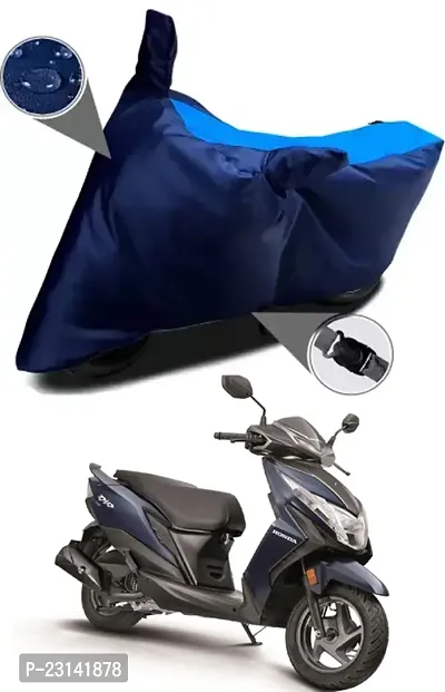 RONISH Waterproof Two Wheeler Cover (Black,Blue) For Honda Dio_t16