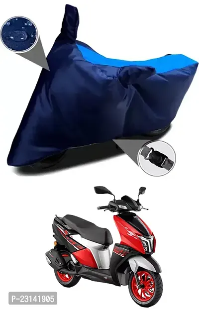 RONISH Waterproof Two Wheeler Cover (Black,Blue) For TVS Ntorq 125_t42