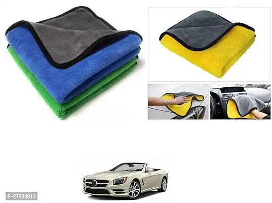 Car Cleaning Microfiber Cloth Pack Of 2 Multicolor For Mercedes Benz SL-Class