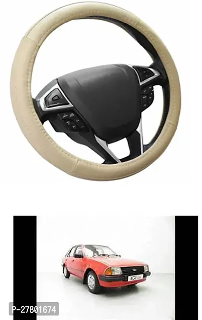 Designer Car Steering Cover Round Beige For Ford Escort