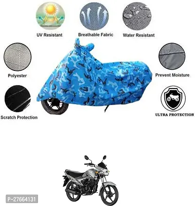 Stylish Blue Polyester Suzuki Hayate EP Bike Cover