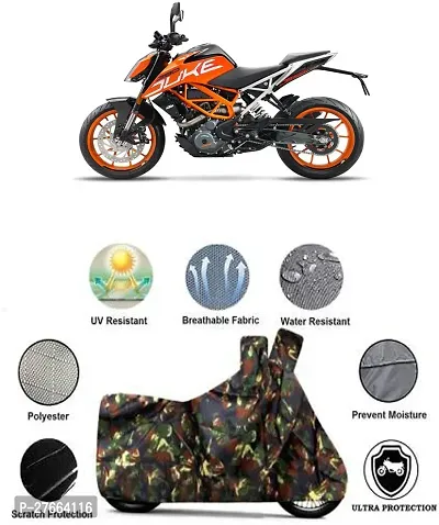 Stylish Multicoloured Polyester KTM Duke 390 Bike Cover