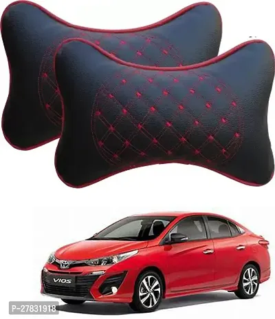 Stylish Car Neckrest Pillow Diamond Print Black For Toyota VIOS