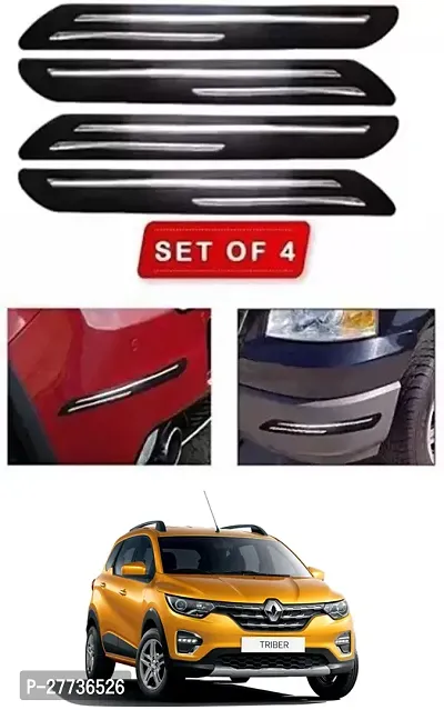 Protective Silicone Car Bumper Protector Guard For Renault Triber-Pack Of 4