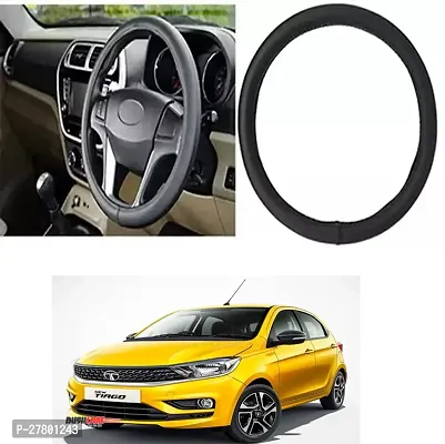 Designer Car Steering Cover Round Black For Tata Tiago Facelift