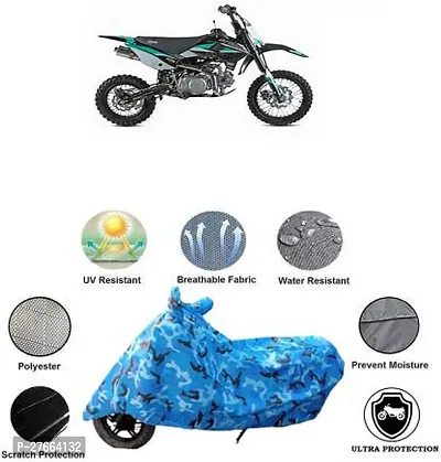 Stylish Blue Polyester Universal For Bike SS Bike Cover