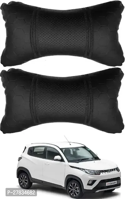 Comfortable Car Neckrest Pillow Black Football Design For Mahindra 100-thumb0