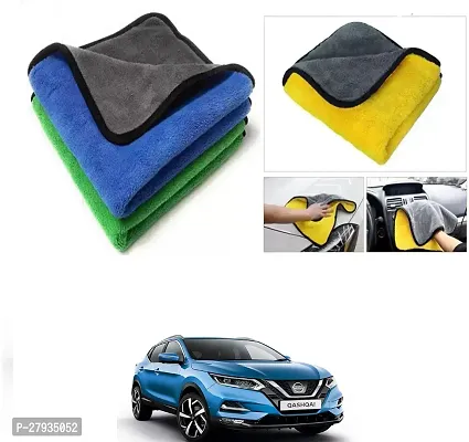 Car Cleaning Microfiber Cloth Pack Of 2 Multicolor For Nissan Qashqai-thumb0