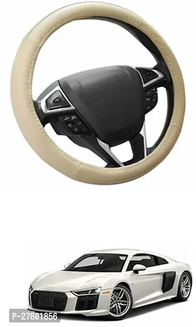 Designer Car Steering Cover Round Beige For Audi R8