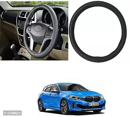 Designer Car Steering Cover Round Black For Bmw 1 Series-thumb0