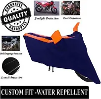 RONISH 100% Water Resistant Black and Orange Two Wheeler Cover for Urban Club-thumb3