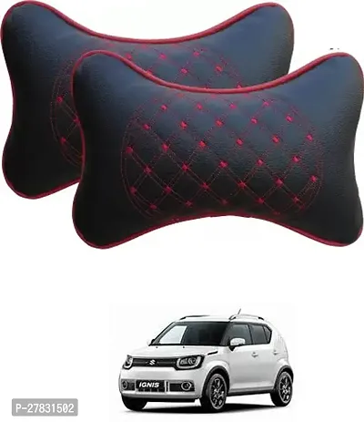 Stylish Car Neckrest Pillow Diamond Print Black For Maruti Suzuki ignis