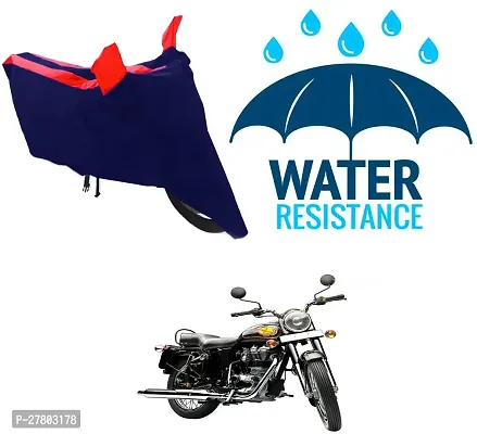 Designer Bike Body Cover Red And Blue For Royal Enfield Bullet 350 Twinspark-thumb0