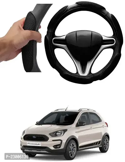 Car Better Grip Black Steering Wheel Cover (Slip-in) For Ford Freestyle