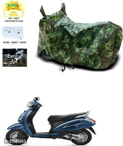 Designer Bike Body Cover Jungle Green For Honda Activa