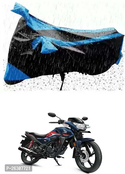 RONISH Two Wheeler Cover (Black,Blue) Fully Waterproof For Honda SP 125-thumb0