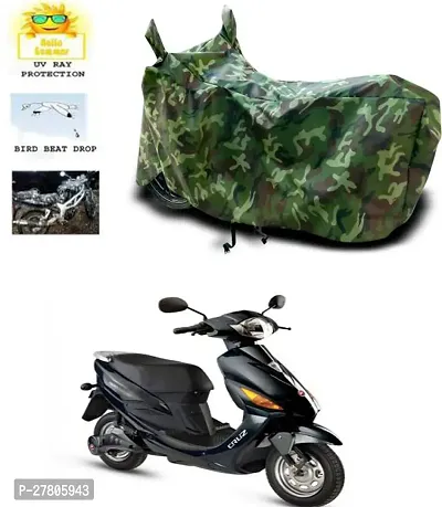 Designer Bike Body Cover Jungle Green For Hero Electric Cruz