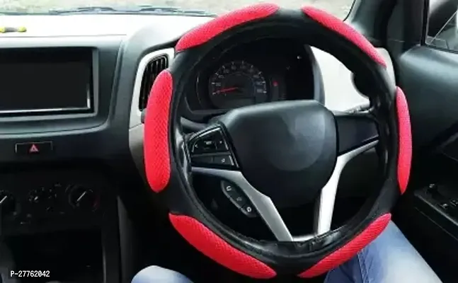 Car Steering Cover Red Black 6G Better Grip For Tata Tiago NRG-thumb2