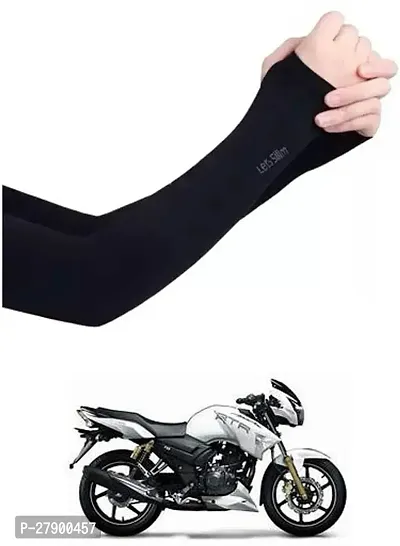 Stylish Breathable and Stretchable Arm Sleeve With Thumb Hole For TVS Apache RTR 180