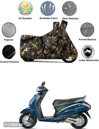 Stylish Multicoloured Polyester Honda Activa 5G Bike Cover