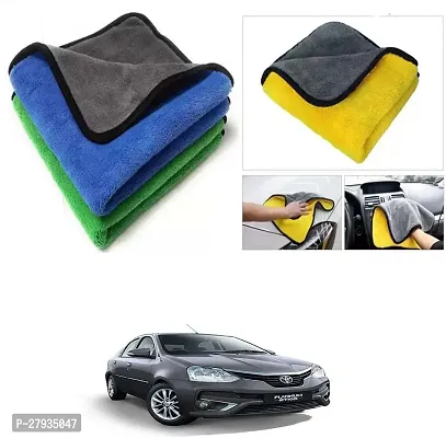 Car Cleaning Microfiber Cloth Pack Of 2 Multicolor For Toyota Platinum Etios