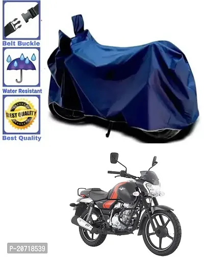 RONISH Waterproof Bike Cover/Two Wheeler Cover/Motorcycle Cover (Navy Blue) For Bajaj V12-thumb0