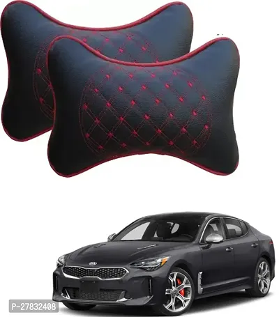 Stylish Car Neckrest Pillow Diamond Print Black For Kia Stinger GT