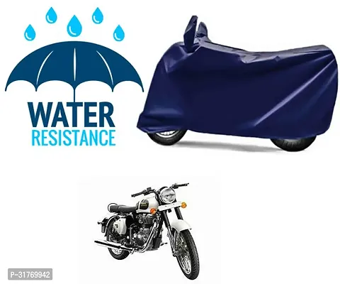 Splendid Waterproof Polyester Two Wheeler Cover Suitable For Royal Enfield Classic 350 Bikes