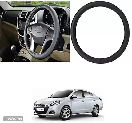 Designer Car Steering Cover Round Black For Renault Scala