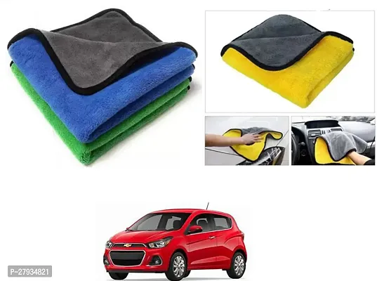 Car Cleaning Microfiber Cloth Pack Of 2 Multicolor For Chevrolet Spark