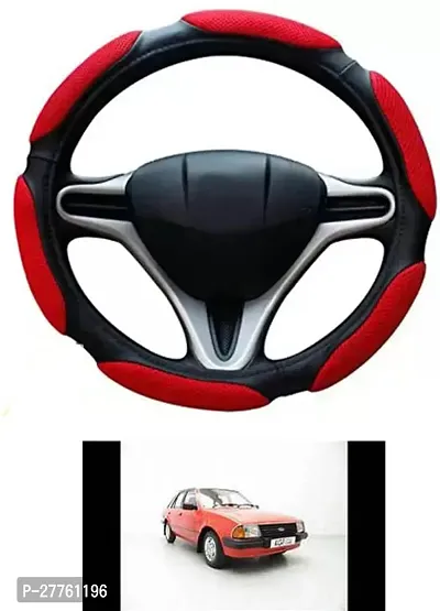 Car Steering Cover Red Black 6G Better Grip For Ford Escort