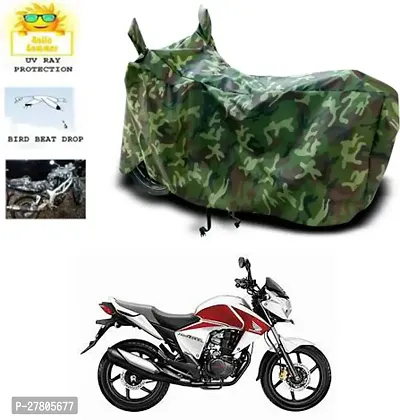 Designer Bike Body Cover Jungle Green For Honda Cb Twister-thumb0
