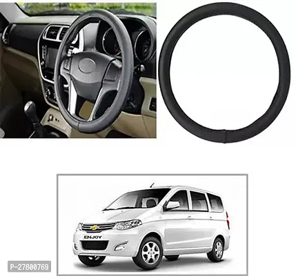 Designer Car Steering Cover Round Black For Chevrolet Enjoy