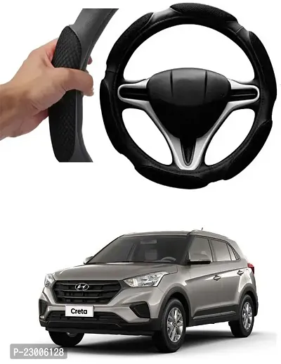 Car Better Grip Black Steering Wheel Cover (Slip-in) For Hyundai Creta 2020