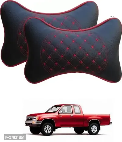 Stylish Car Neckrest Pillow Diamond Print Black For Toyota T100-thumb0